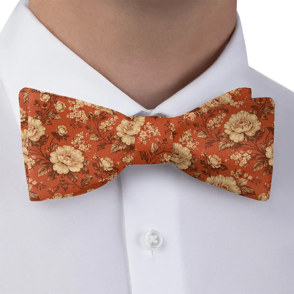 Vintage Floral Motif Bow Tie