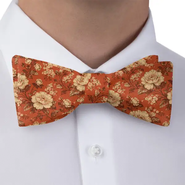 Vintage Floral Motif Bow Tie
