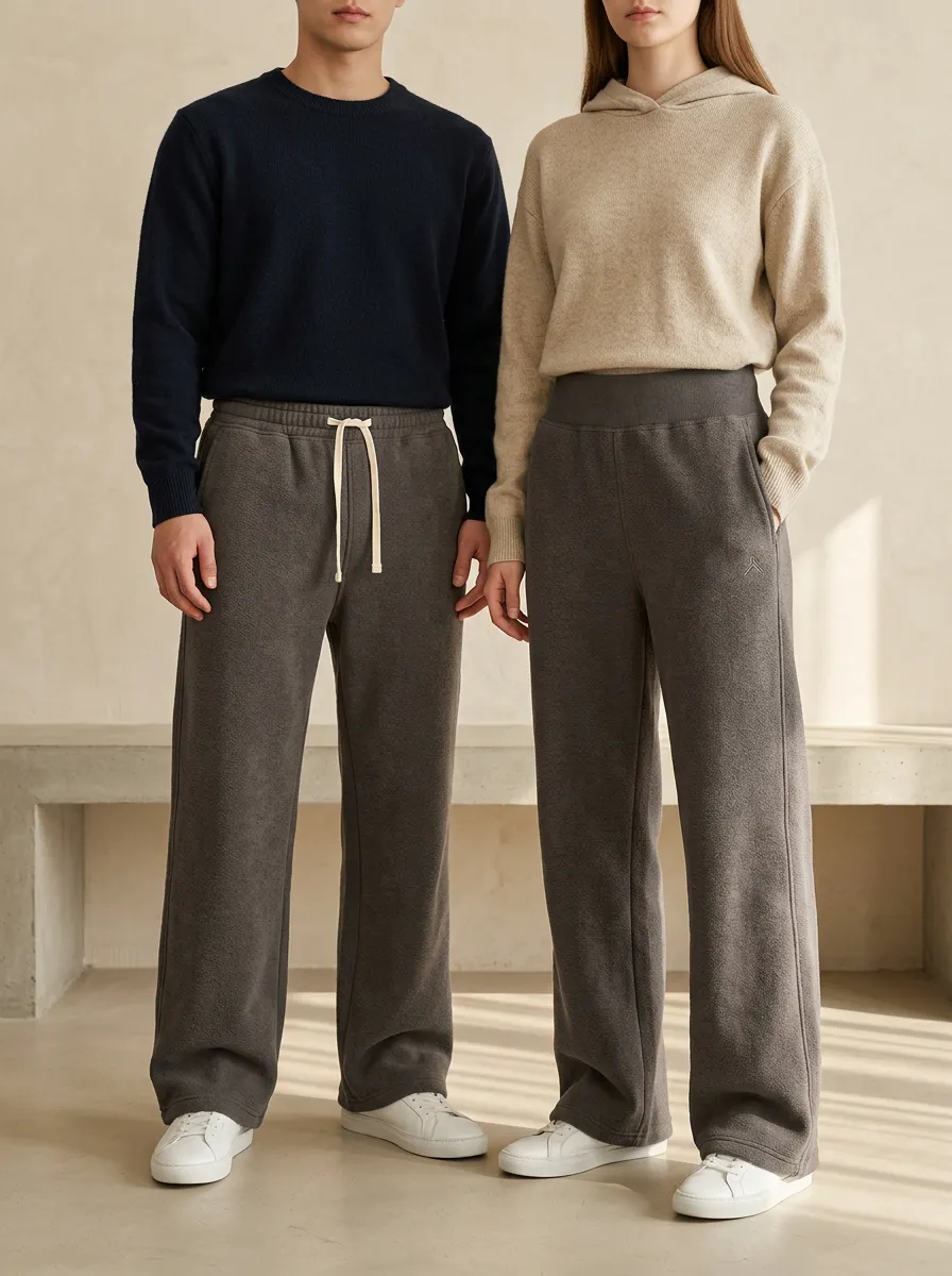 Unisex Travel-Ready Wide-Leg Drawstring Sport Pants