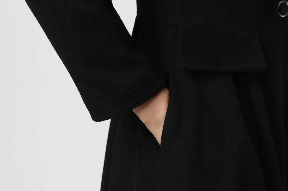 Wool Blend Oversized Pocketed Coat