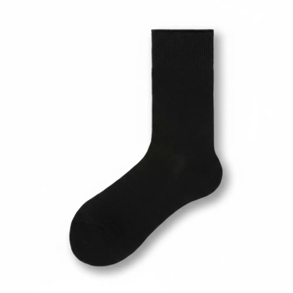 Classic Ribbed Cotton Slouch Crew Socks