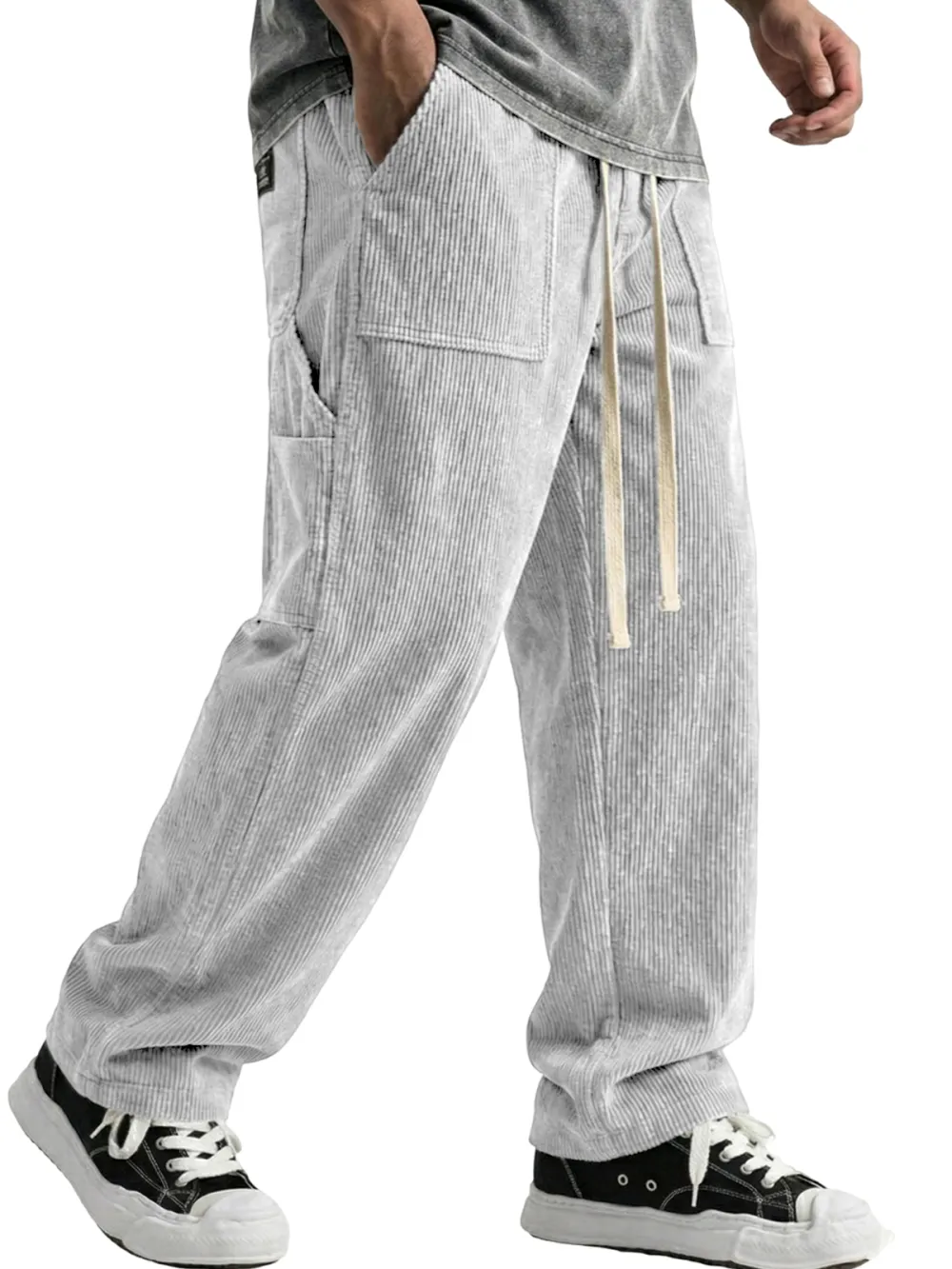 Relaxed Corduroy Pocket Trousers