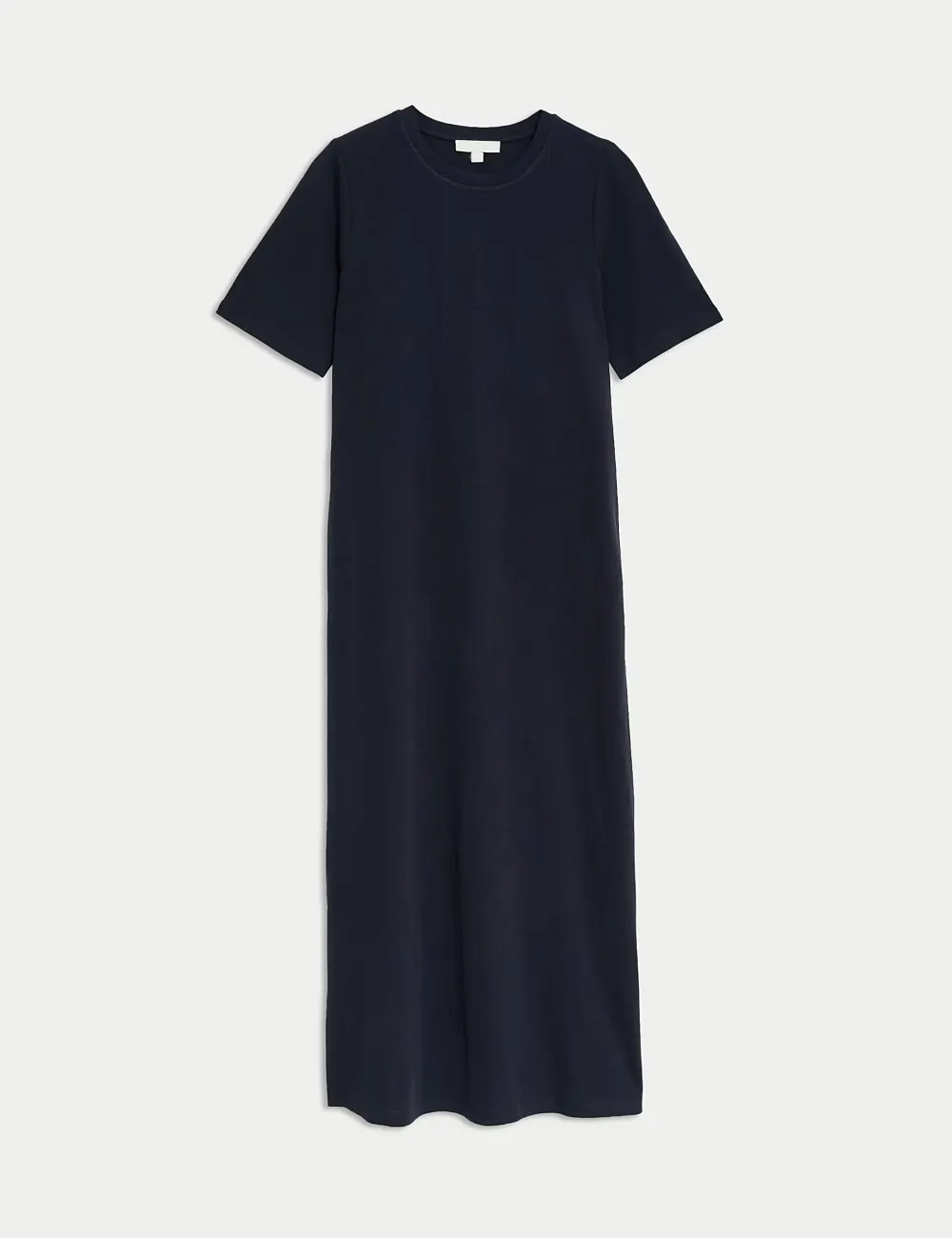 Cotton Rich Round Neck Maxi Dress