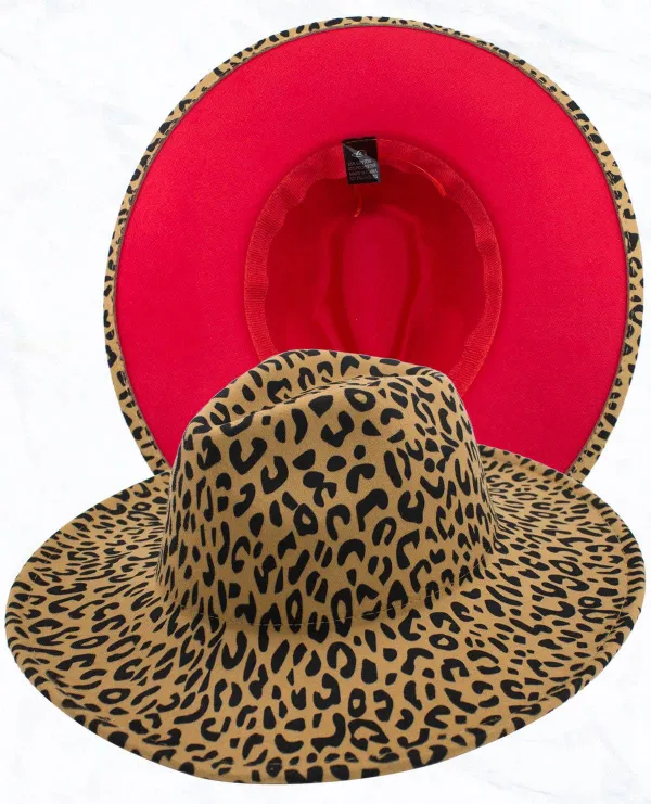 leopard print Fedora Hats