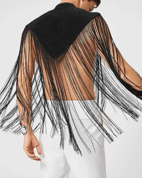 Fringe Halter Men's Top