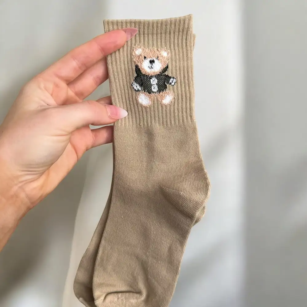 Embroidered Bear Socks Pack