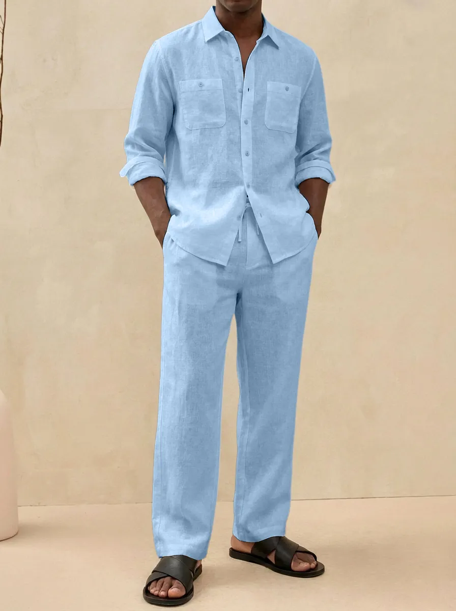 Tailored Cotton Linen Pants