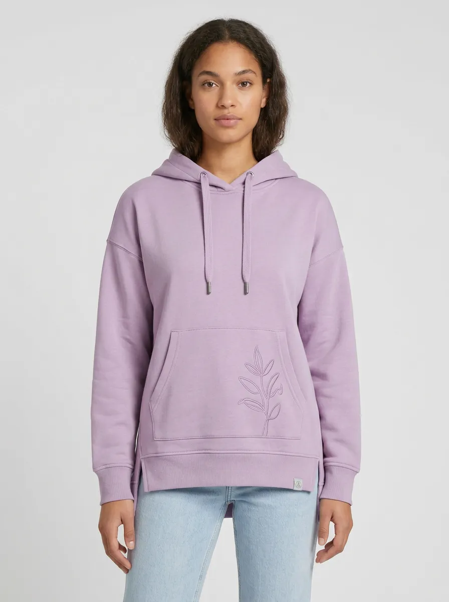 Women's Botanical Leaf Nature Inspired Graphic Hoodie