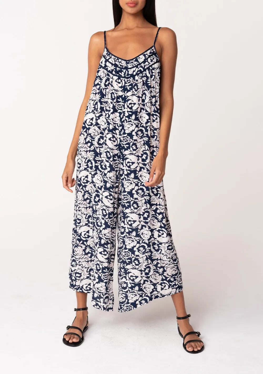 Floral Spaghetti Strap Jumpsuit