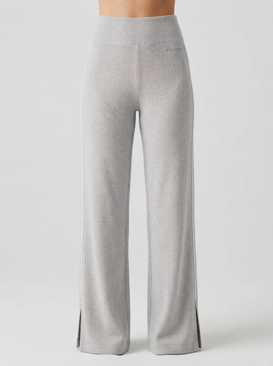 Women's Ribbed Side-Stripe Sport Pants