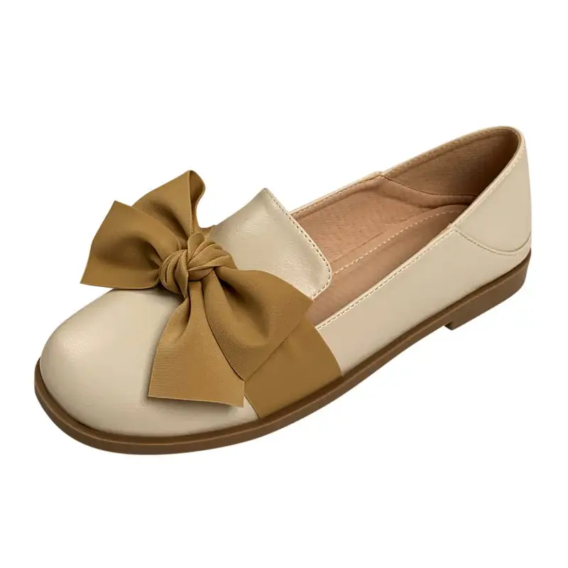 Round Toe Floral Detail Everyday Casual Flats