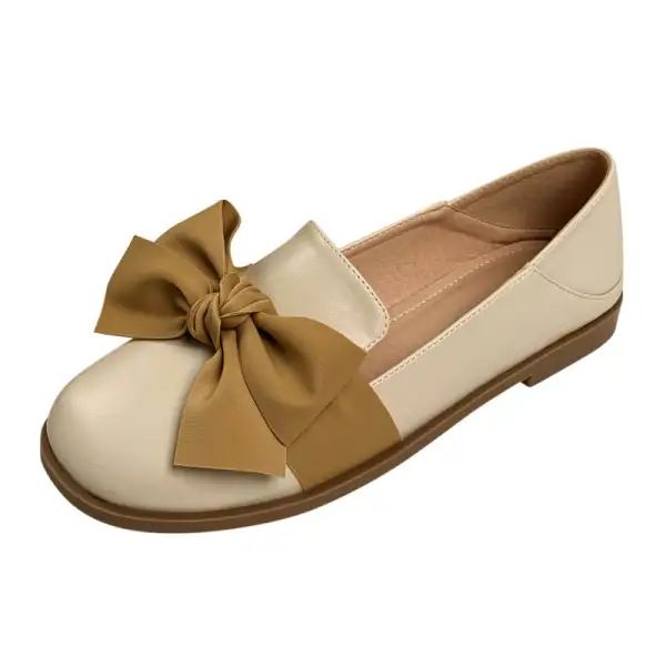 Round Toe Floral Detail Everyday Casual Flats