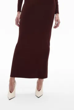 Loose Neck Knitted Figure-Hugging Dress