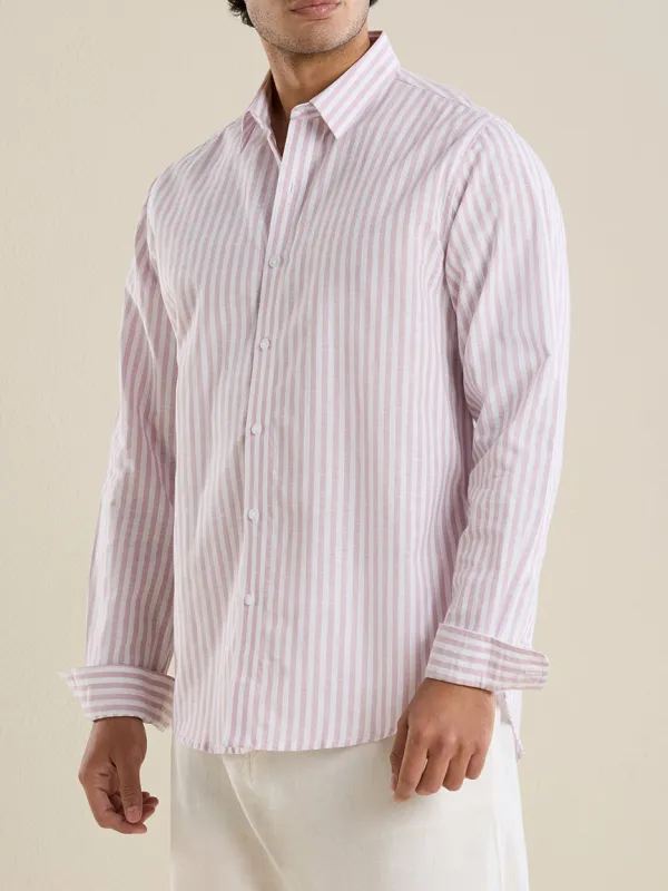 Weekend Pinstripe Striped Slim Fit Men's Formal Shirt