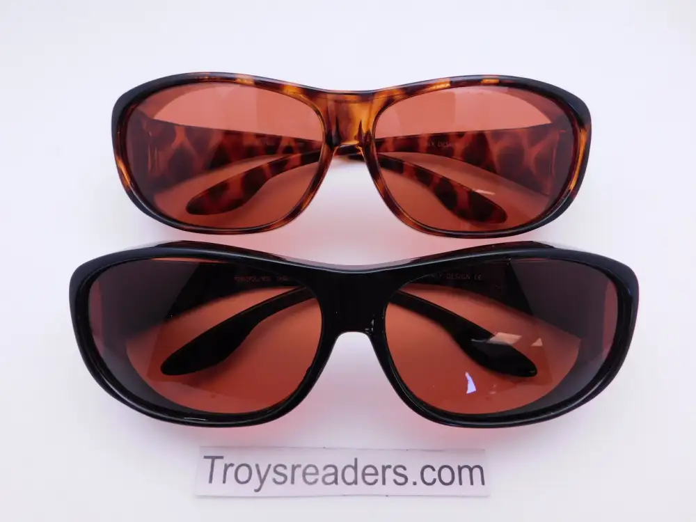 Amber Lens 63mm Polarized Fit-Over Sunglasses