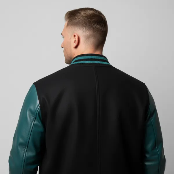 Contemporary Contrast Wool Letterman Jacket