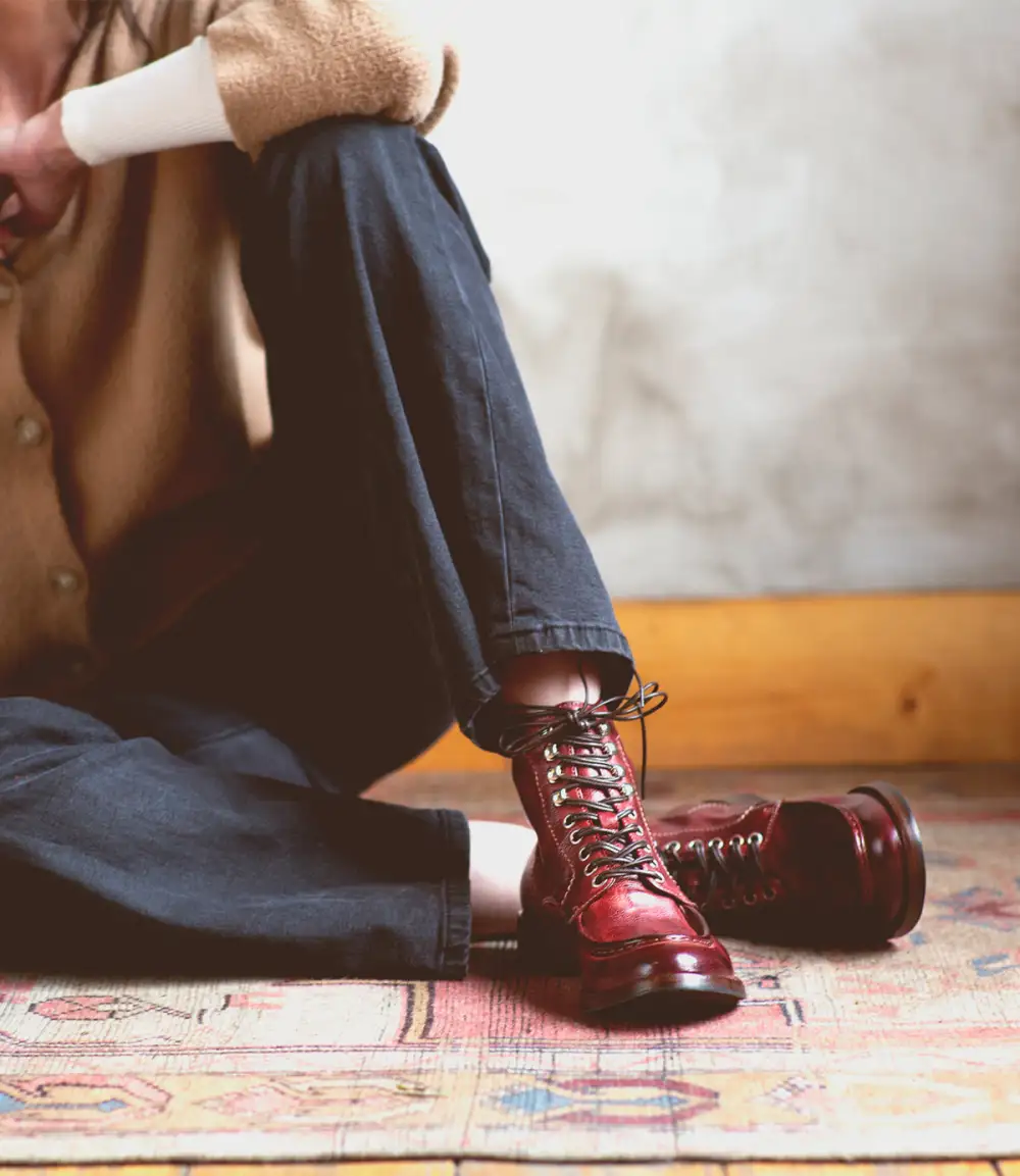 Reinforced Leather Rugged Crafted Ankle Boots