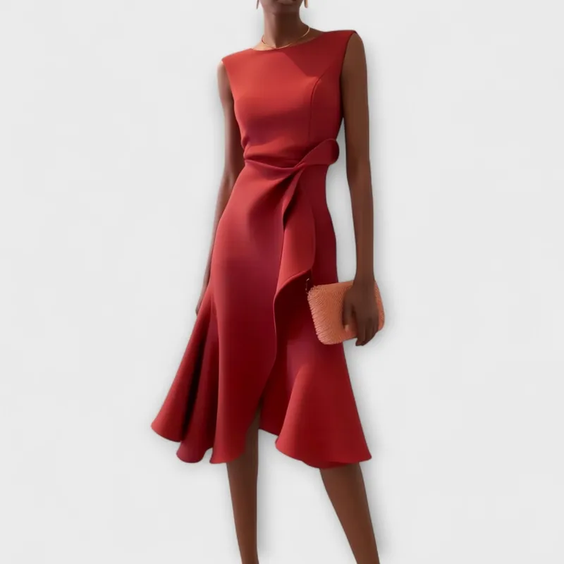 Pleated Midi Dress