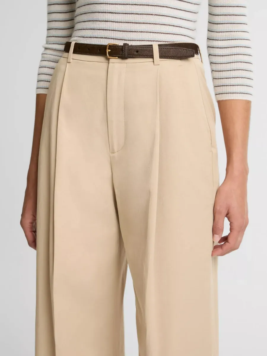 Pleated Wide-Leg Pants
