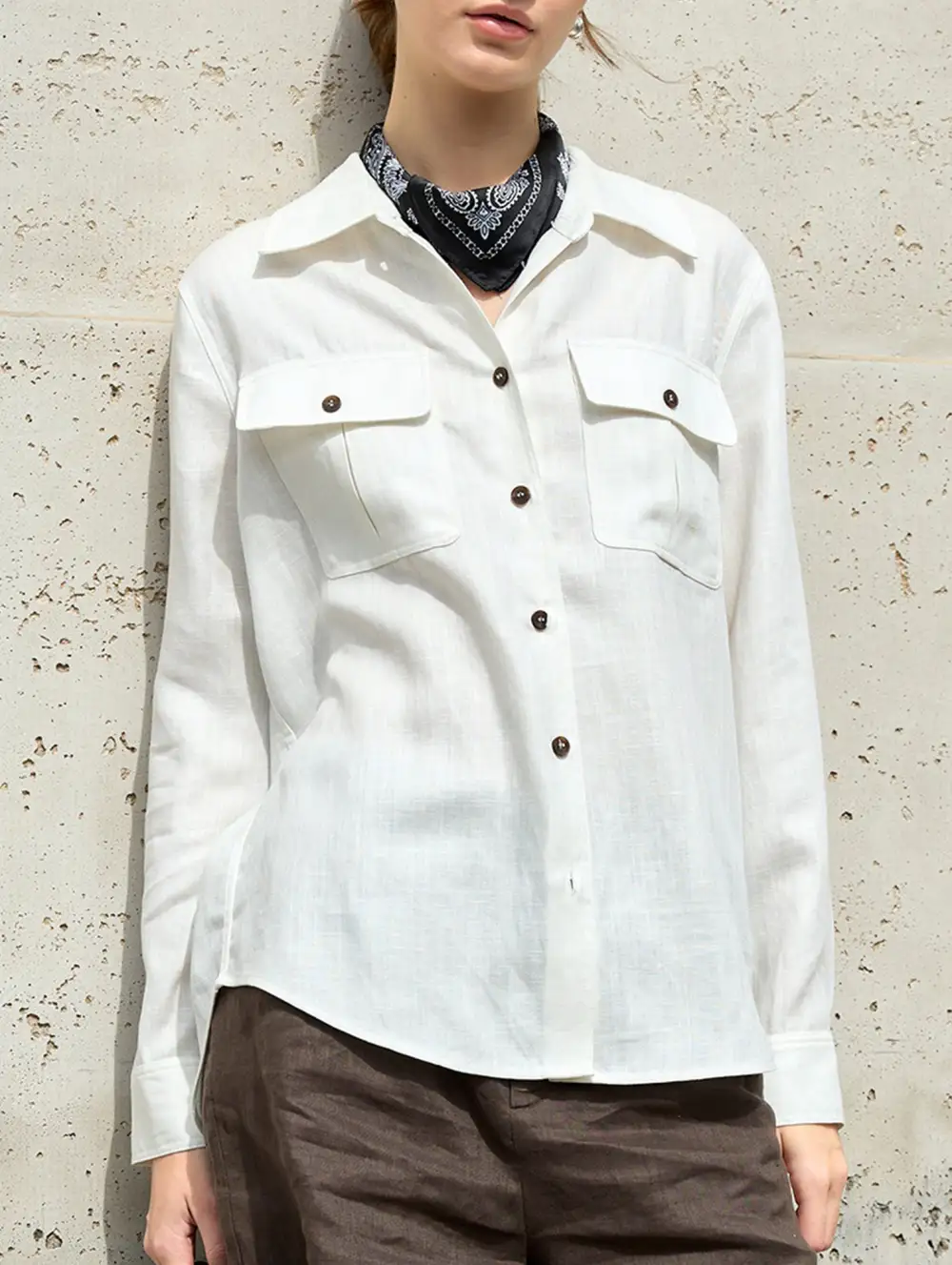 Tencel Linen Utility Pocket Top