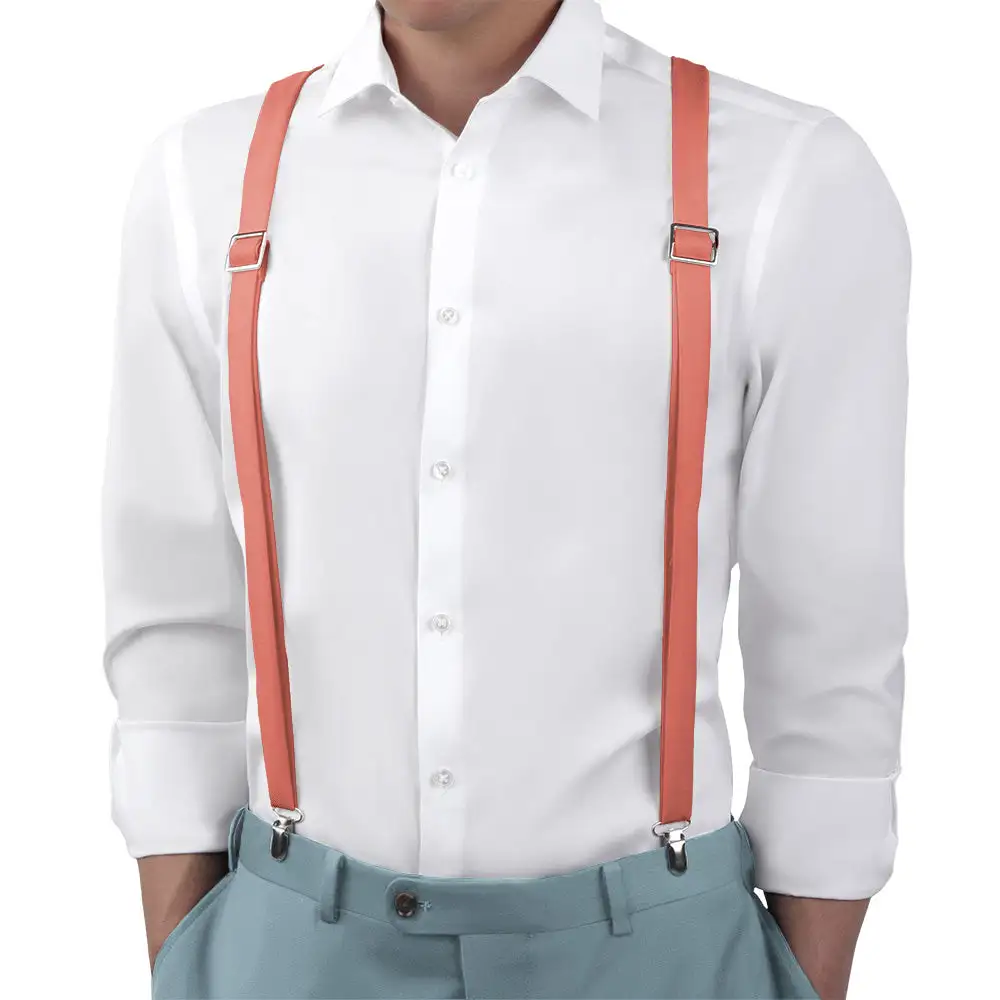 Classic Contemporary Solid Tone Suspenders