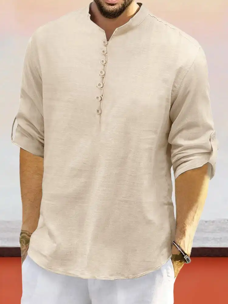 Soft Weave Cotton Linen Textured Shirt