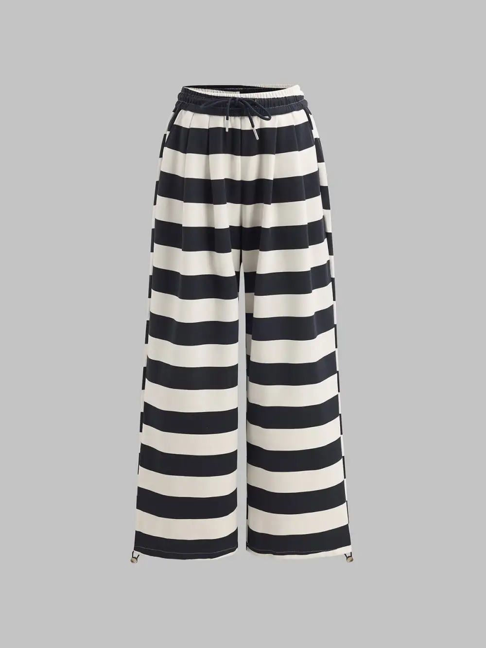 Drawstring Striped Pants