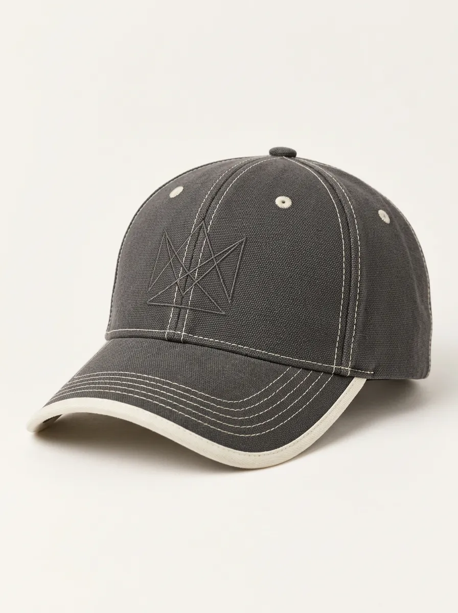 Clean Line Abstract Symbol Embroidered Baseball Cap