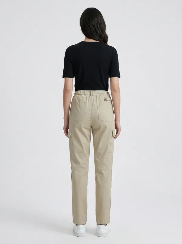 Women's Utility Cargo Pants with Webbing Belt