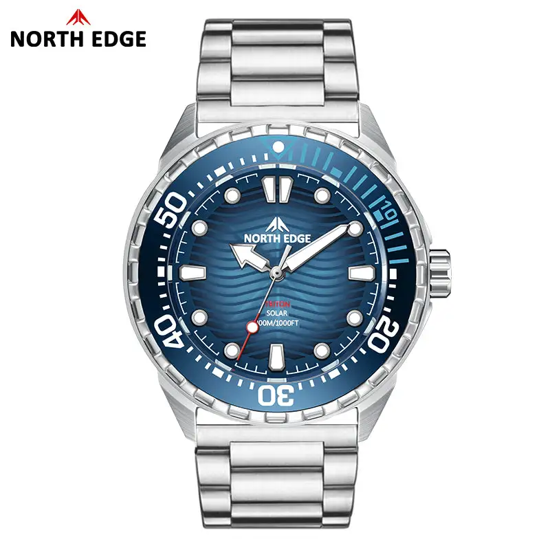 North Edge Solar-Powered Dive Adventurer Watch  Triton- Never needs a battery replacement