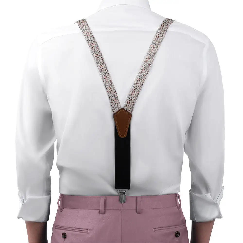 Dried Floral Pattern Suspenders
