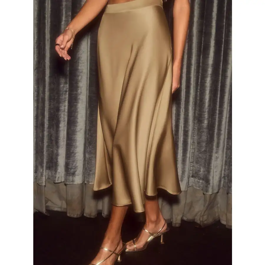 Satin Midi Skirt