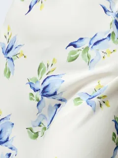 Charming High Waist V-Neck Printed Dress