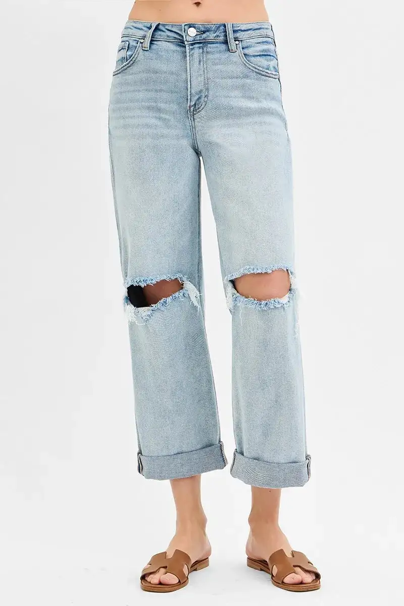 Polished Mid Rise Denim Jeans