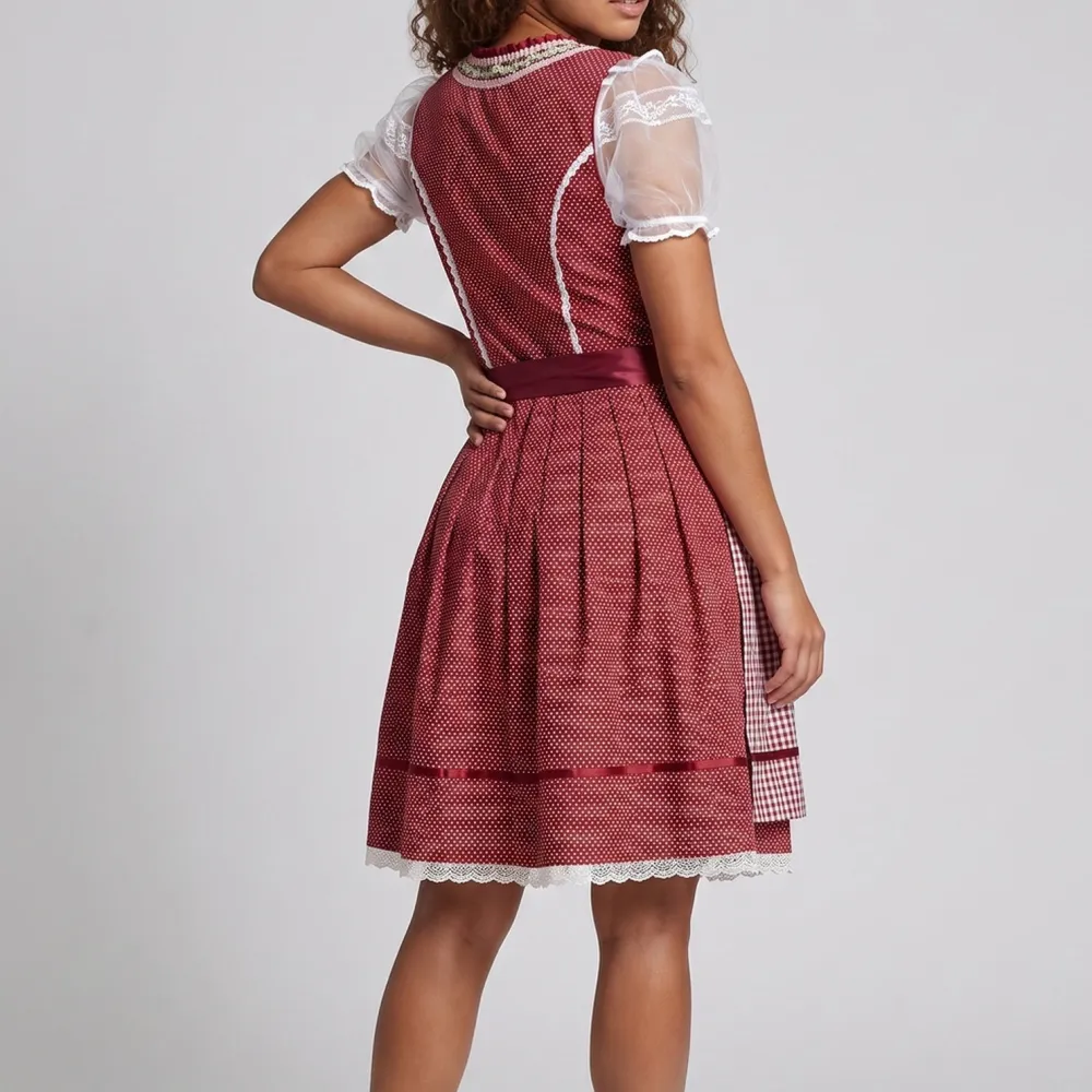 Women's Bodycon Ruffled Dirndl-Inspired Dress
