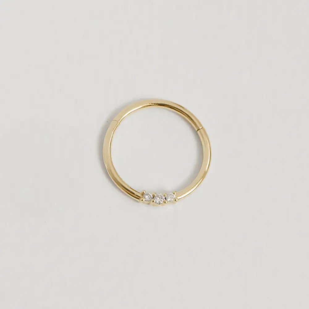 Diamond Clicker Hoop Earring