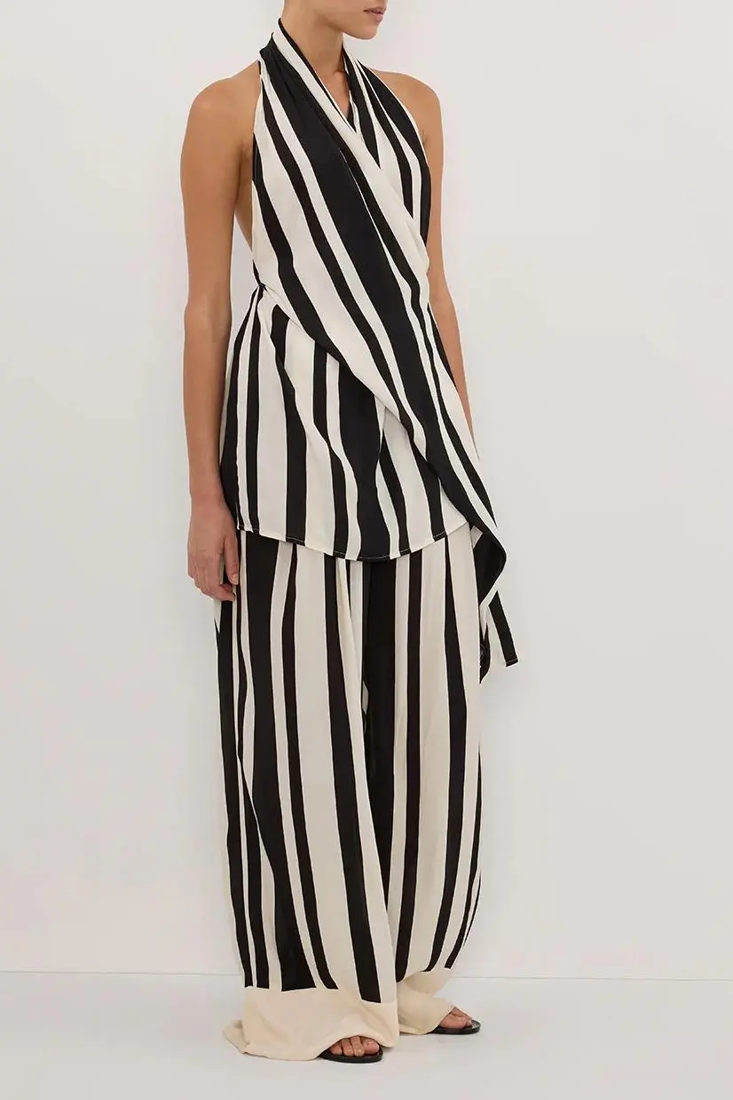 BLACK STRIPE PANT