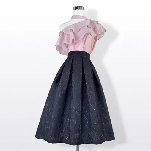 Subtle Modern High Waist Skirt
