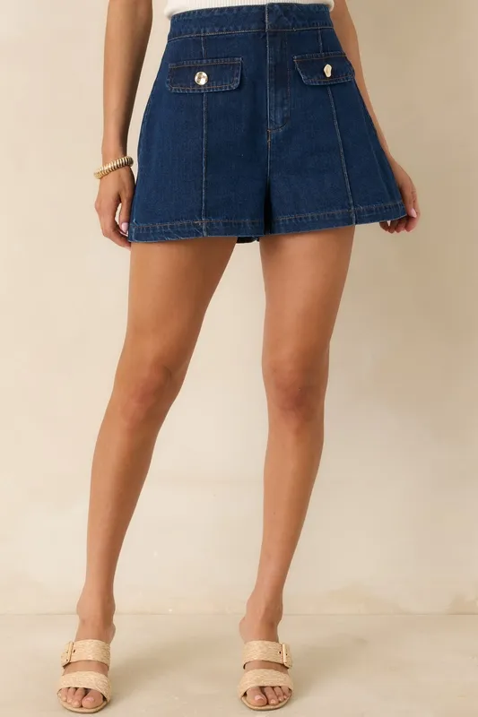 Indigo Denim Shorts