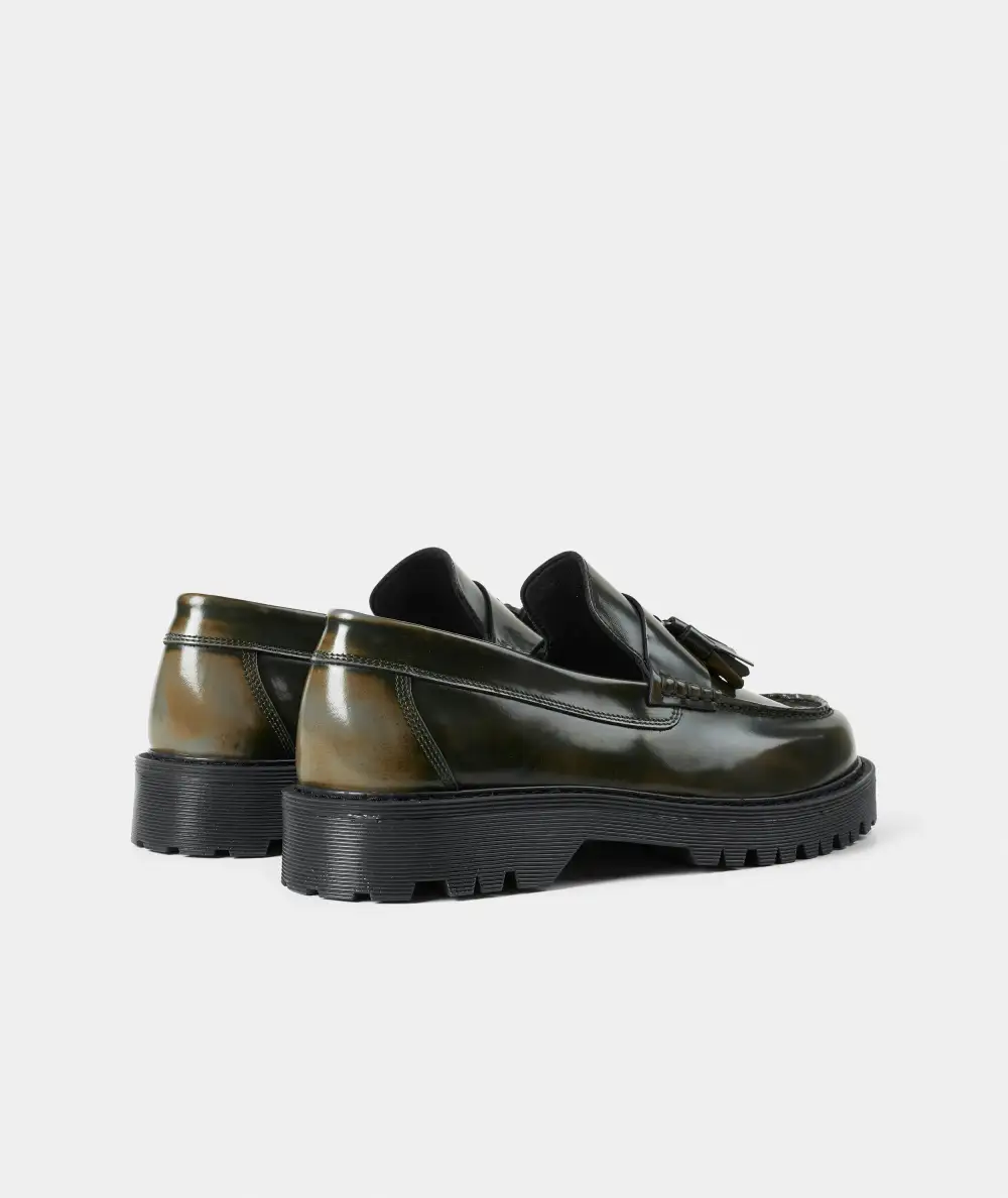 Multi-Tone Polished Loafers