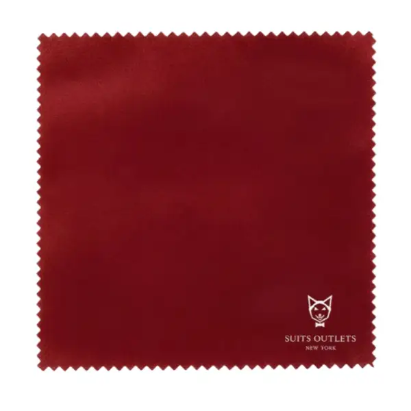 Red Slim Fit Velvet Leather Solid Single Breasted Coat