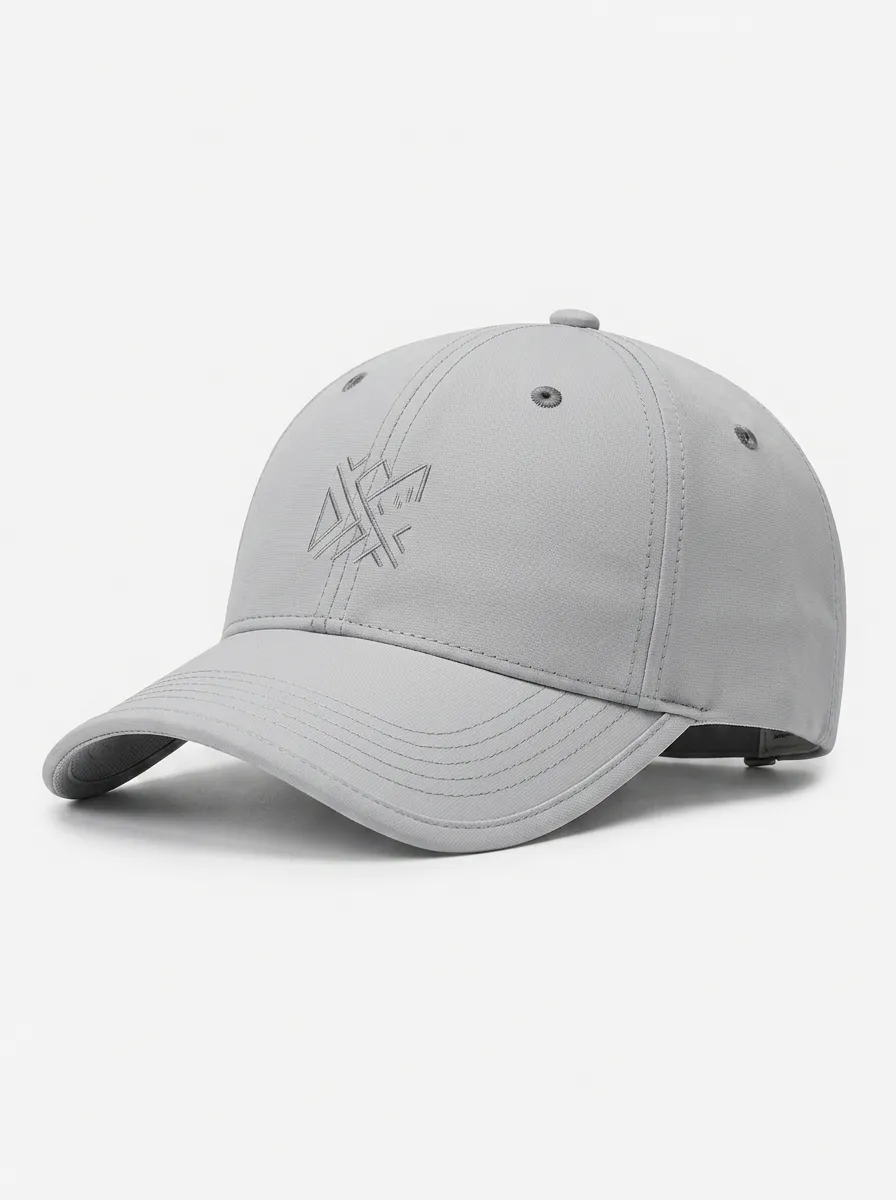 Unisex Equestrian Baseball Cap Featuring Geometric Logo Embroidery