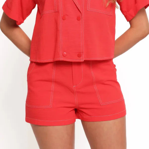 Cotton Pocket Casual Shorts