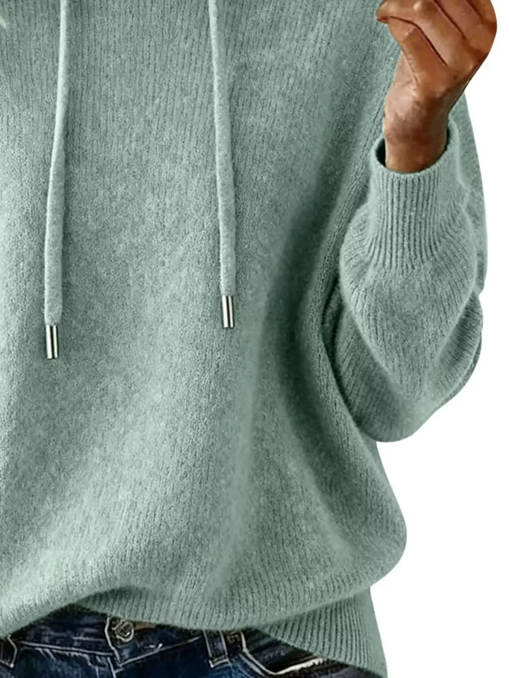 Versatile Drawstring Long Sleeve Sweater