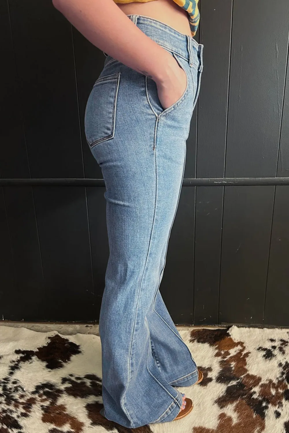 Everyday High Waist Flared Casual Jeans
