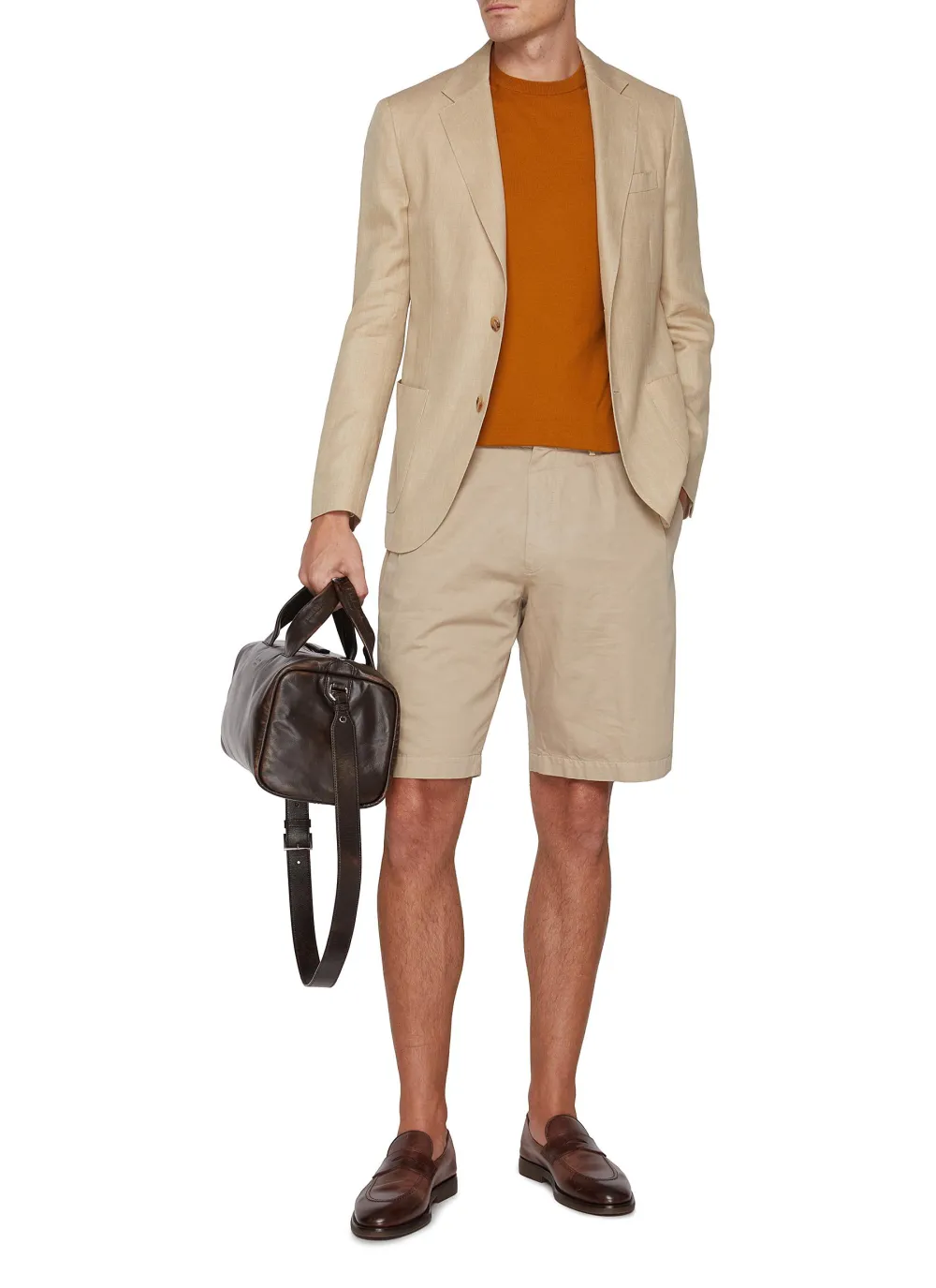 Casual Loose Breathable Light Beige Shorts