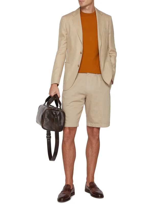 Casual Loose Breathable Light Beige Shorts