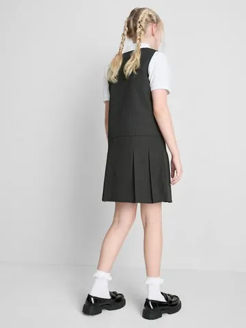 7-15yrs | 2pk Pleated Pinafore School Dresses