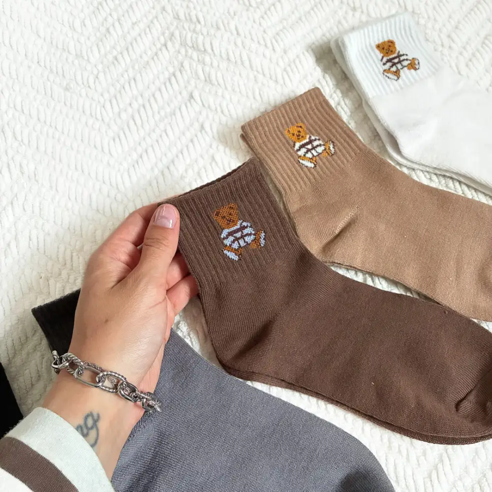 Cozy Teddy Bear Socks Pack