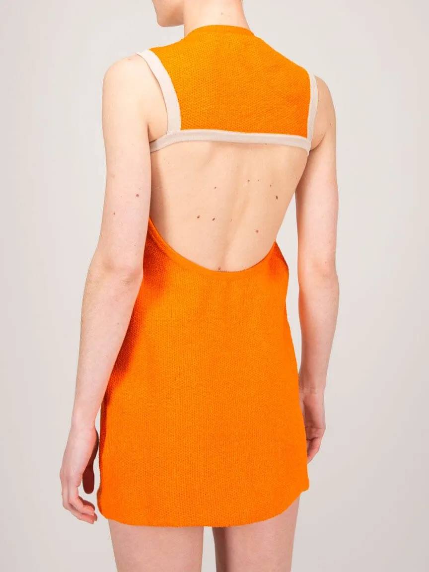 Viscose Open Back Mini Dress